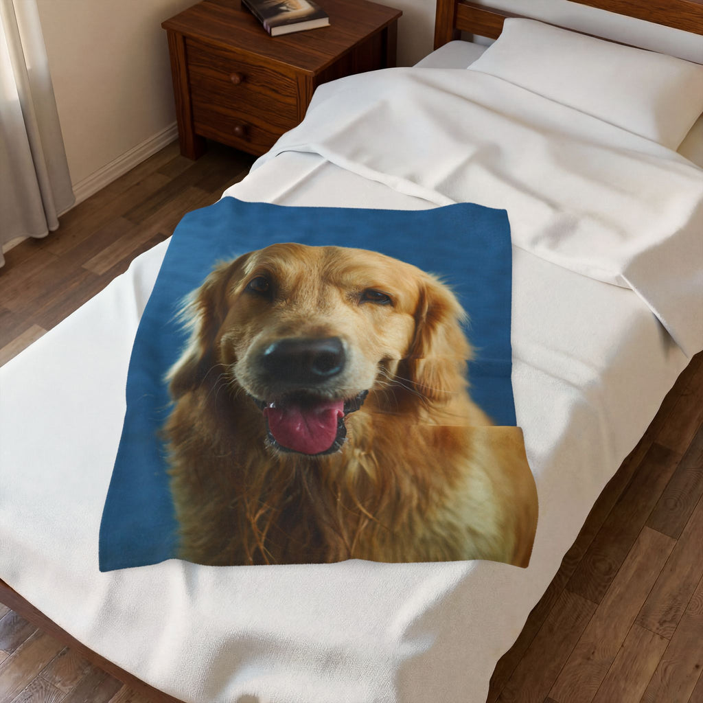 Their Face, Your Blanket: Custom Pet Photo Blanket